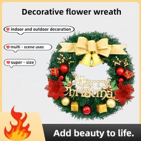 1 Piece Of 24-inch Bell-style Christmas Wreath, With Warm Light And Colored Light Options Available (Option: 60cm-Colorful)