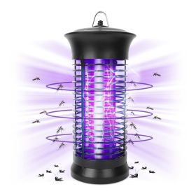 1Pc Electric Bug Zapper Mosquito Killer UV Light Flying Zapper Insect Killer Lamps Pest Fly Trap Catcher Odorless Noiseless (Color: Black)