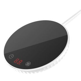 2 Colors Options -- 1Pc Desktop Electric Cup Warmer 8Hours Auto Off Overheating Protection Smart Timer Setting 2 Temperature Levels Ceramic Heati (Color: White)