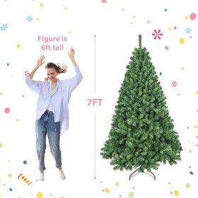 PVC Christmas Tree, Christmas Decorations, With Lights (Option: 7ft)