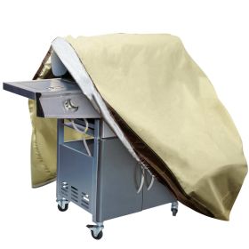 1Pc 70Inch Or 64Inch 210D Waterproof Outdoor BBQ Grill Cover Windproof Dustproof Patio Gas Grill Oven Protector Oxford Cloth Garden (Option: 70In)