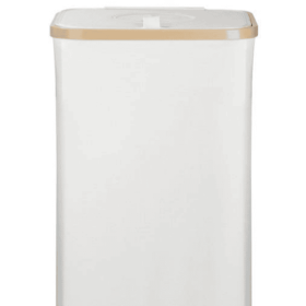 Kitchen  Recyclable Trash Can 26 Gallons Removable Reusable Inner Bag With Lid Bottle Plastic Waste Kitchen Trash Can (Color: Beige)