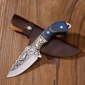 Blue Carved Fruit Knife (Option: Fruit knife)